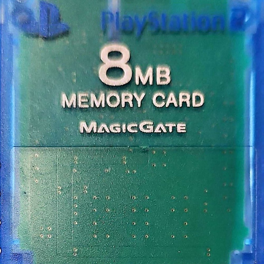 PS2 8 MB Memory card  Translucent Blue